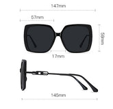 Large Framed Metal Polarized Sunglasses For Women Driving With Sunglasses